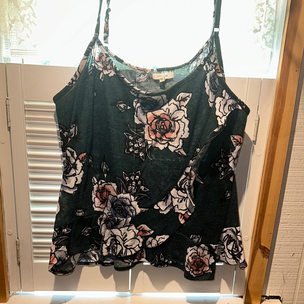 Maurices Black and Pink Sleeveless Camisole